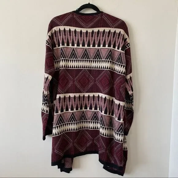 California Moon Rise Waterfall Aztec Cardigan - Picture 2 of 8